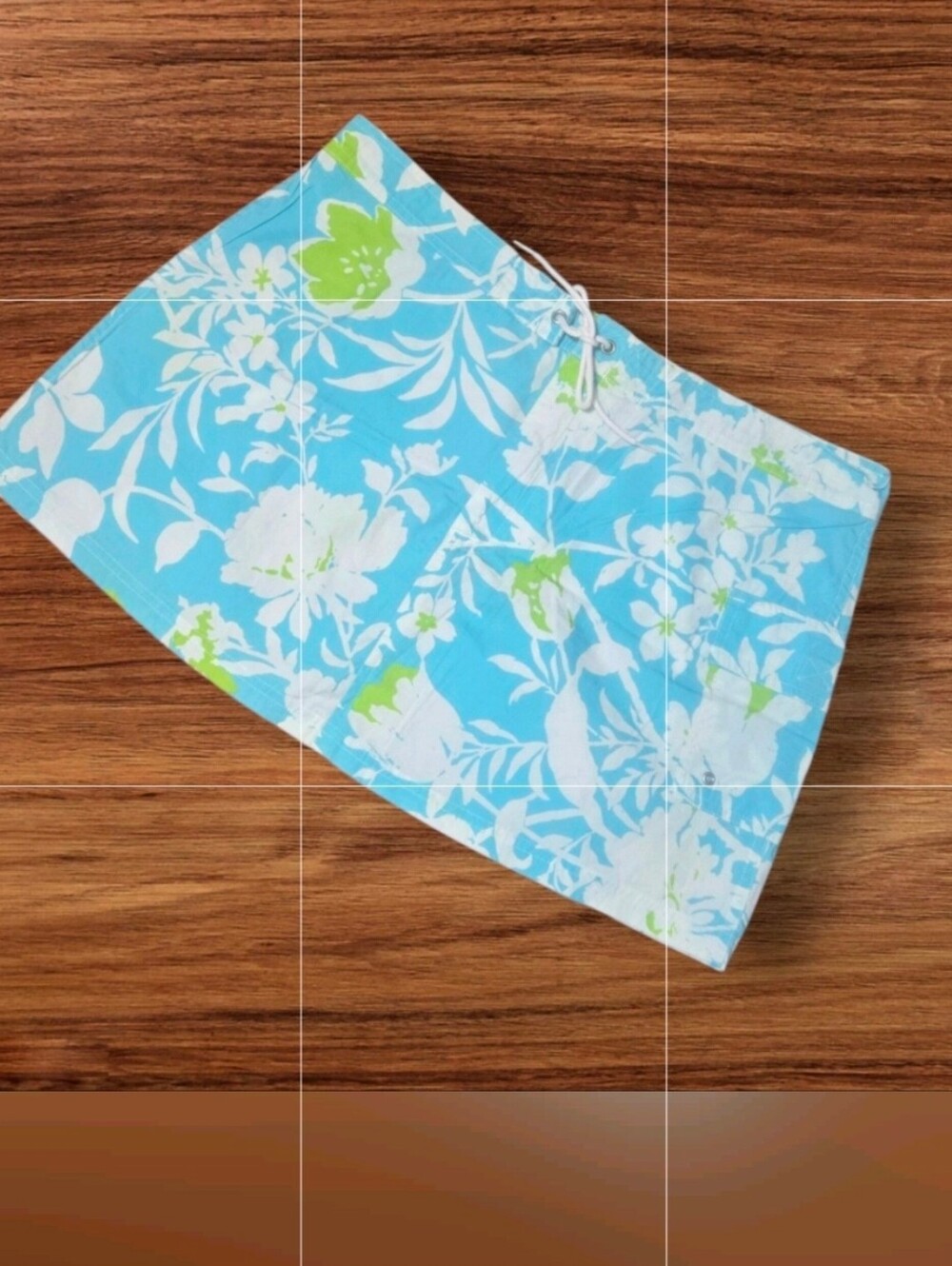 J. Crew Blue Floral Beach Coconut Girl Mini Skirt